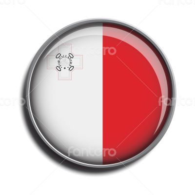 flag icon web button malta