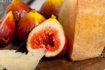 pecorino cheese and fresh figs 