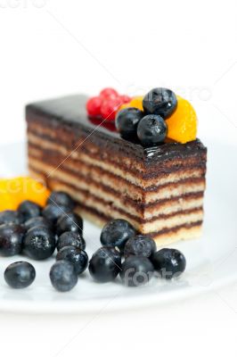 chocolate and fruit cake