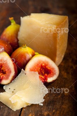 pecorino cheese and fresh figs 