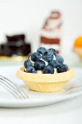 blueberry cream cupcake