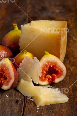 pecorino cheese and fresh figs 