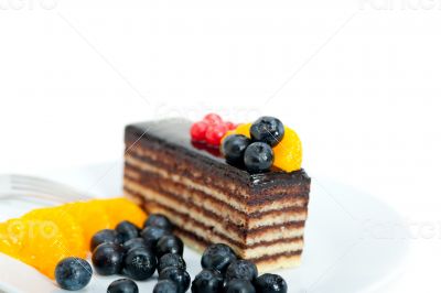 chocolate and fruit cake
