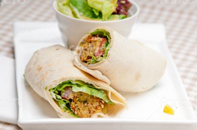 falafel pita bread roll wrap sandwich