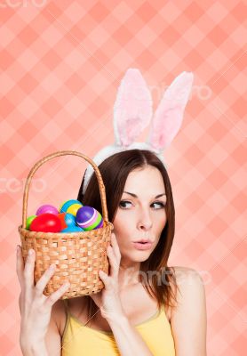 Happy Easter card pink
