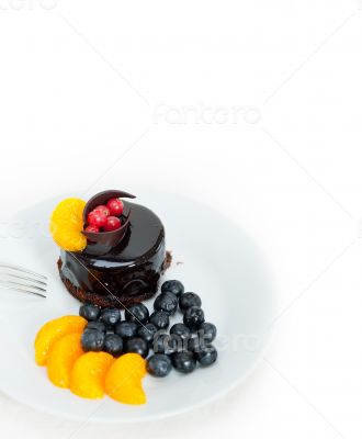 chocolate and fruit cake