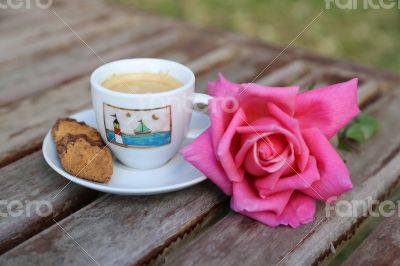 A cup of Italian espresso