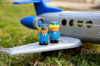 Pilot and stewardess