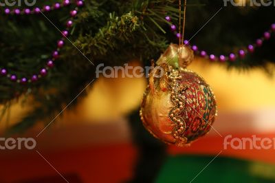 Christmas golden like color bubble