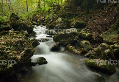 Small river cascade