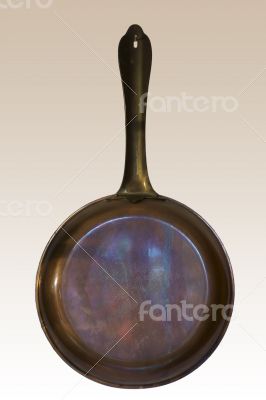 Copper-colored frying pan