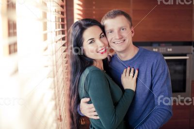 Couple in their house