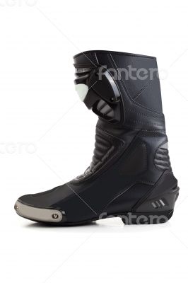Motorbike boot isolated on white