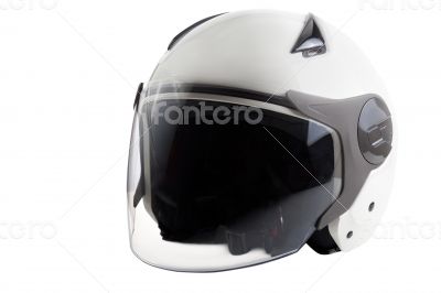 White modern scooter helmet