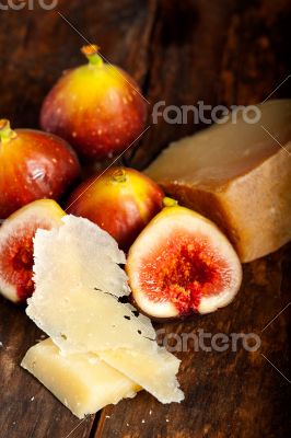 pecorino cheese and fresh figs 