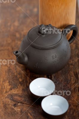 chinese style pot and cups 