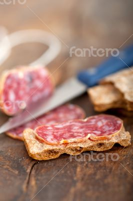 italian salame pressato pressed slicing