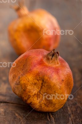 dry and old pomegranates 