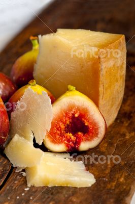 pecorino cheese and fresh figs 