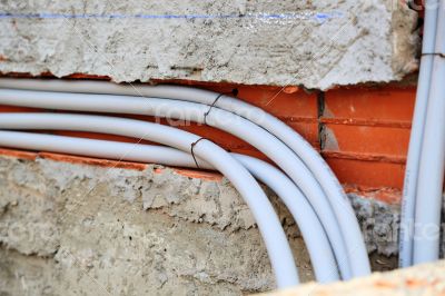 water pipes in the wall