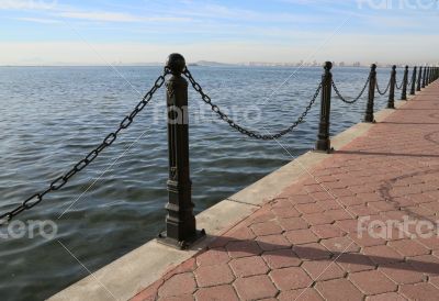 Embankment of Tunis -View to the Lake of Tunis 