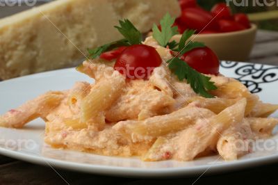 Italian pasta with ricotta cheese