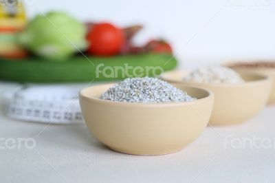 Barley cereal in the clay dish