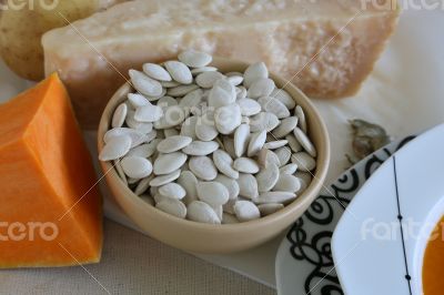 White pumkin seeds