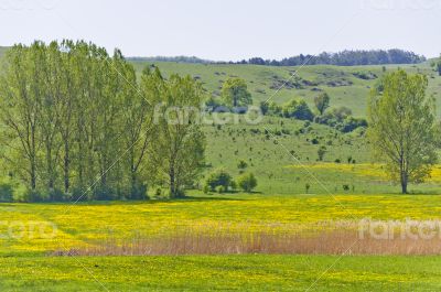 Beautiful countryside landscape in Transylvania