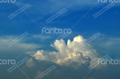 Blu sky with mysterious cloud 