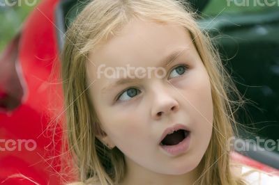 Girl with open mouth