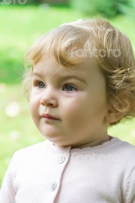 Cute blond infant