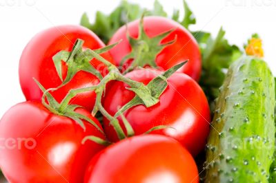 Cucumber and tomato