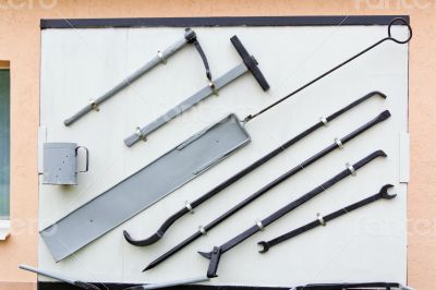 Equipment on the wall