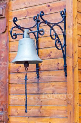 Old railroad bell on road travel