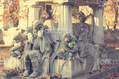 Beautiful Grave of an Actress in a Hungarian Cemetery