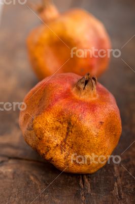 dry and old pomegranates 