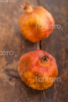 dry and old pomegranates 