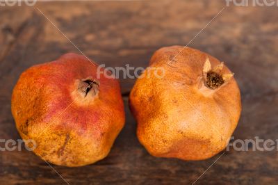 dry and old pomegranates 