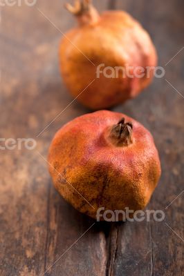 dry and old pomegranates 