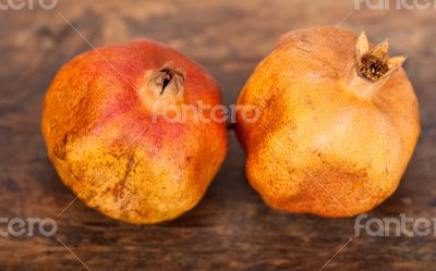 dry and old pomegranates 