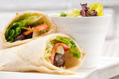 kafta shawarma chicken pita wrap roll sandwich
