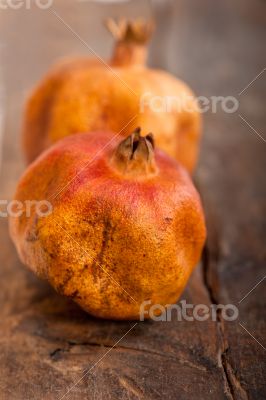 dry and old pomegranates 