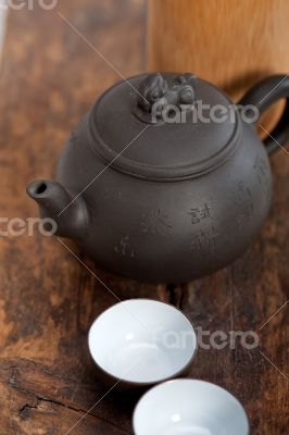 chinese style pot and cups 