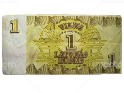 Temporary currency of Latvija. One Latvijas rublis