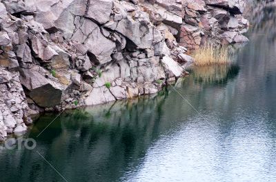 Quarry under water.