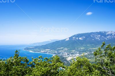 Gurzuf and Ayu Dag mountain. Crimea. Ukraine