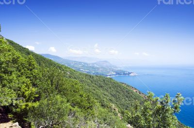Gurzuf and Ayu Dag mountain. Crimea. Ukraine