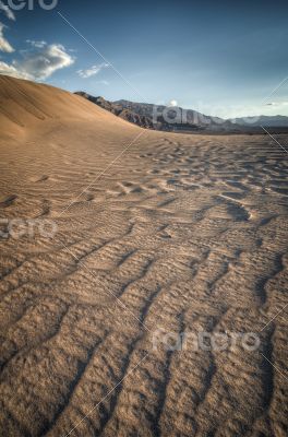 sand dune look like a wave in Death Valley