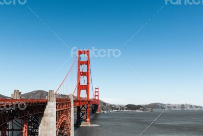 San Francisco Golden Gate Bridge red Pillar